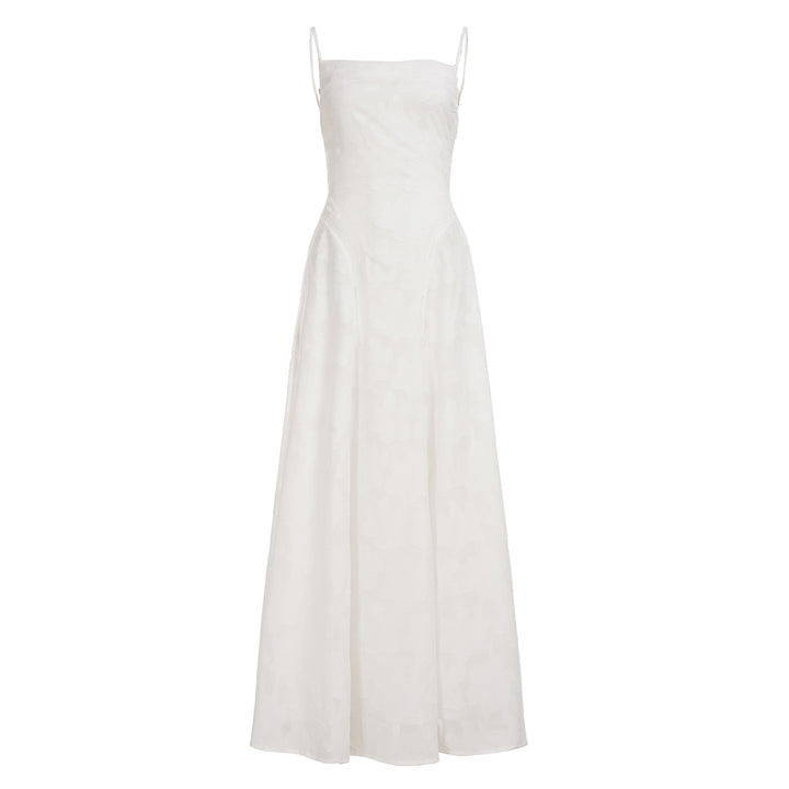 Damen Maxikleid mit zartem Blumendesign und schwingendem Saum Drune