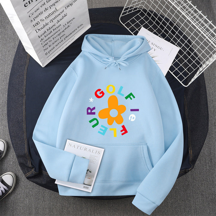 Damen Kapuzenpullover mit kreativem Blumen-Grafikdesign und bequemer Passform Drune
