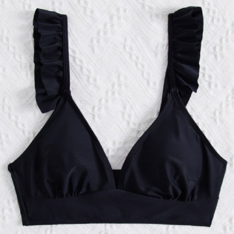 Damen Triangel-Bikinioberteil mit verspielten Rüschen Drune