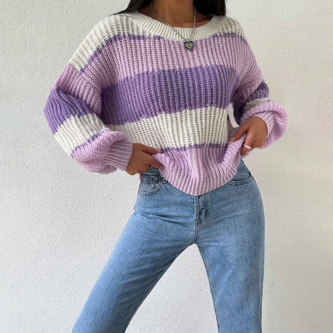 Drune | Pullover Pullover Grobstrick Übergröße Fit Langarm Freizeit Crew Neck