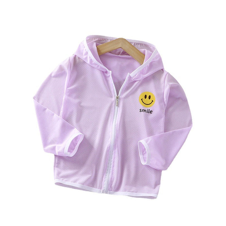 Unisex nan Kinder leichte Kapuzenjacke mit atmungsaktivem Meshstoff und durchgehendem Reißverschluss  Drune