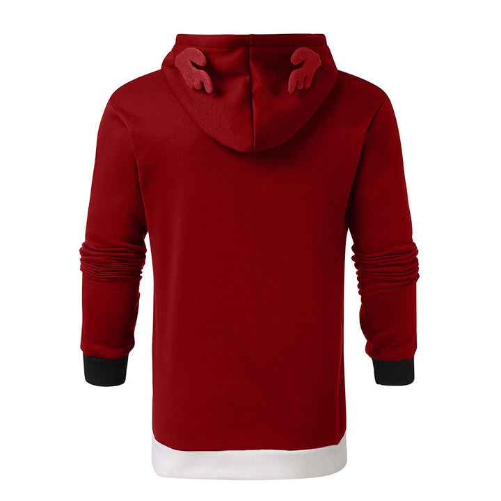 Damen Kapuzenpullover mit Rentieraugen und Kängurutasche Drune