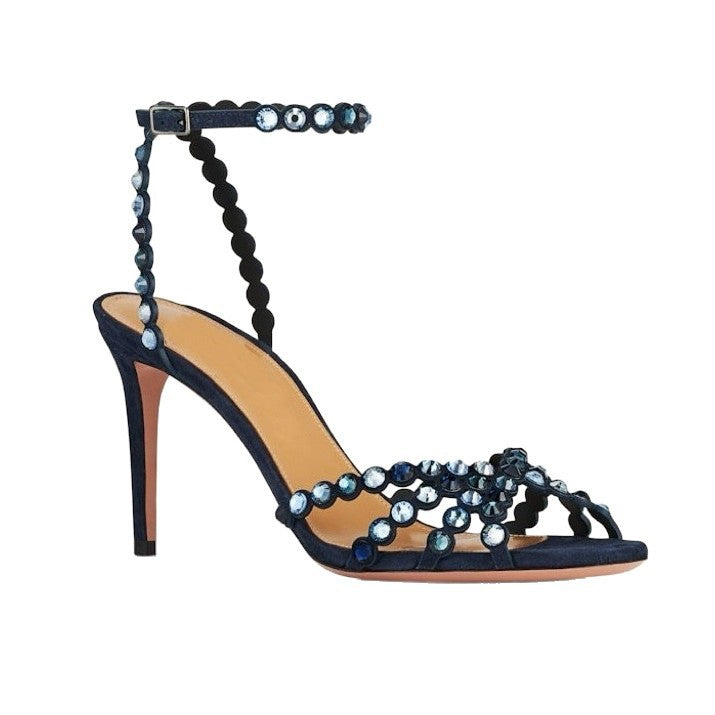 Damen atemberaubende High-Heel Knöchelriemen Sandalen mit dekorativen Perlenakzenten Drune