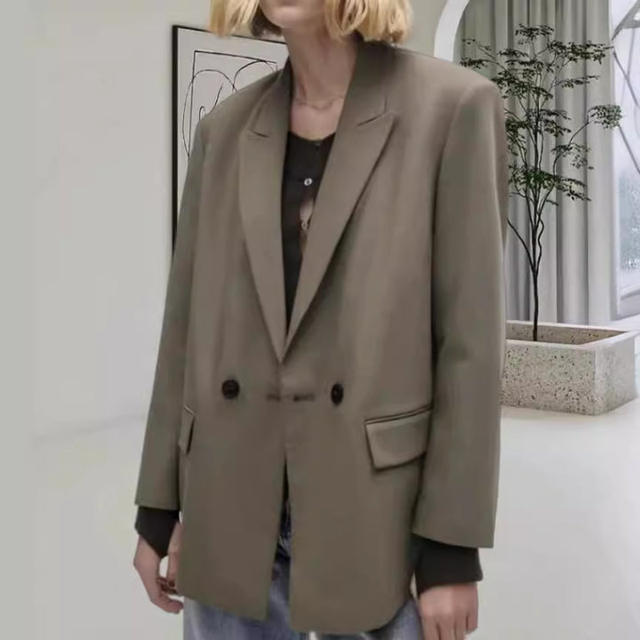 Damen Oversized Blazer mit eleganter Silhouette und dekorativen Knöpfen Drune