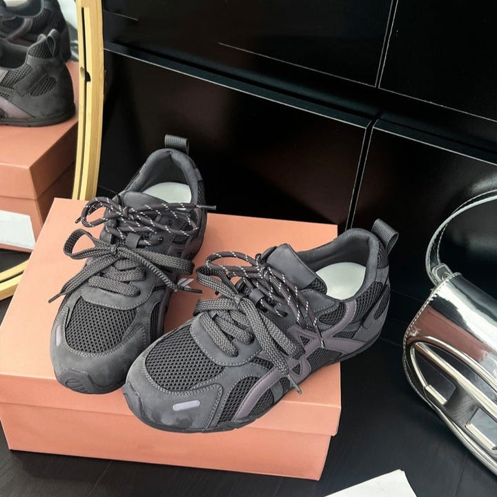 Damen Sportliche Sneaker mit atmungsaktiven Mesh-Einsätzen und stabiler Sohle Drune