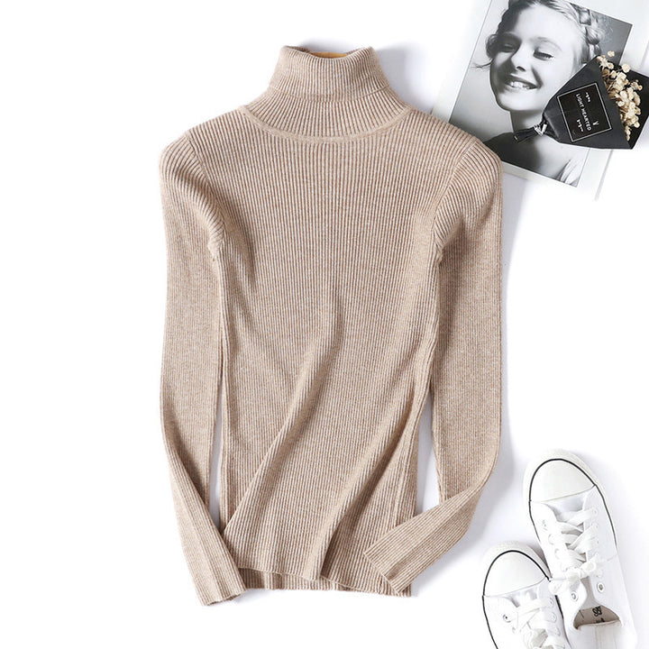 Damen Rollkragenpullover mit feiner Rippstruktur und figurbetonter Passform Drune