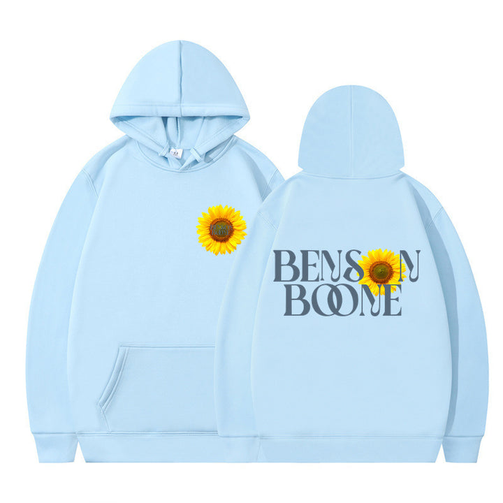 Damen Kapuzenpullover mit einzigartigem Sonnenblumenmotiv und bequemer Passform Drune