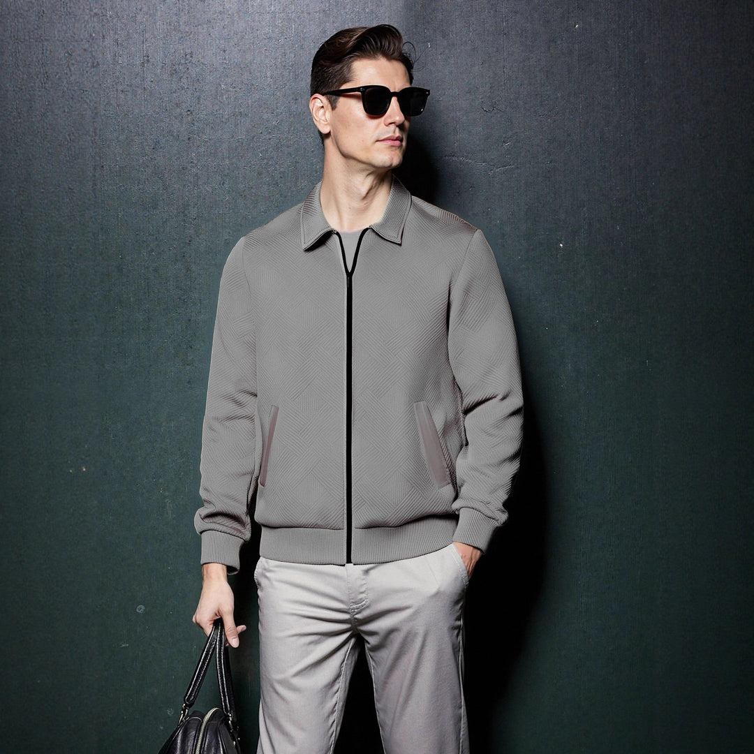 Herren sportliche Jacke mit strukturiertem Design und modernem Kragen Drune