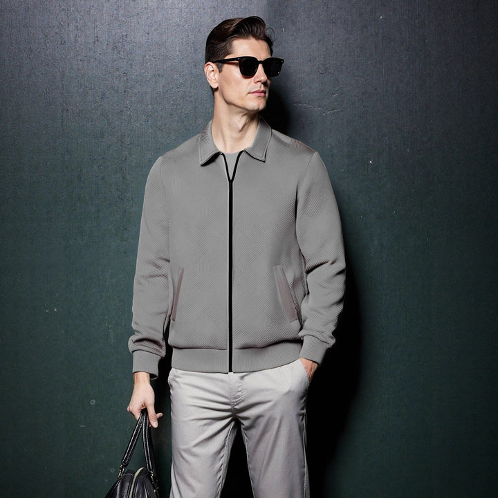 Herren sportliche Jacke mit strukturiertem Design und modernem Kragen Drune