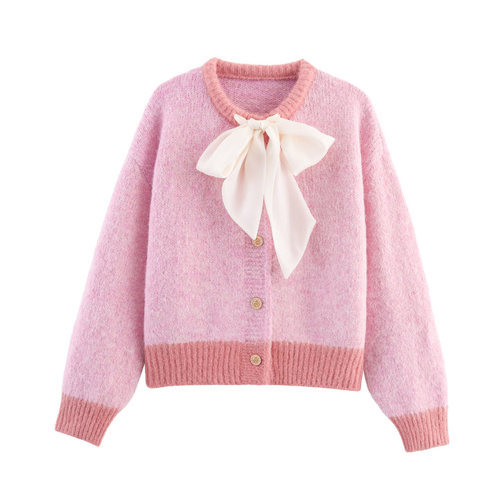 Damen kuschelige Strickjacke mit Schleifenverschluss Drune