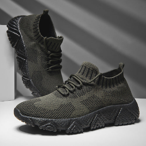 Unisex nan urbaner Strick-Schlupfsneaker mit sockenhaftem Schaft und markanter Profilsohle Drune