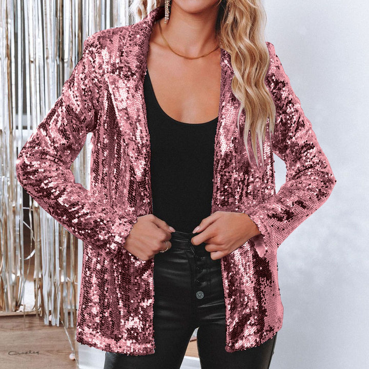 Damen Blazer mit Paillettenbesatz Drune