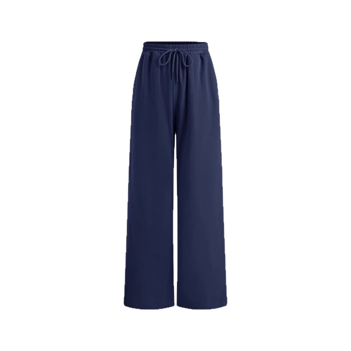 Damen weite Jersey-Hose mit elastischem Bund und Kordelzug Drune