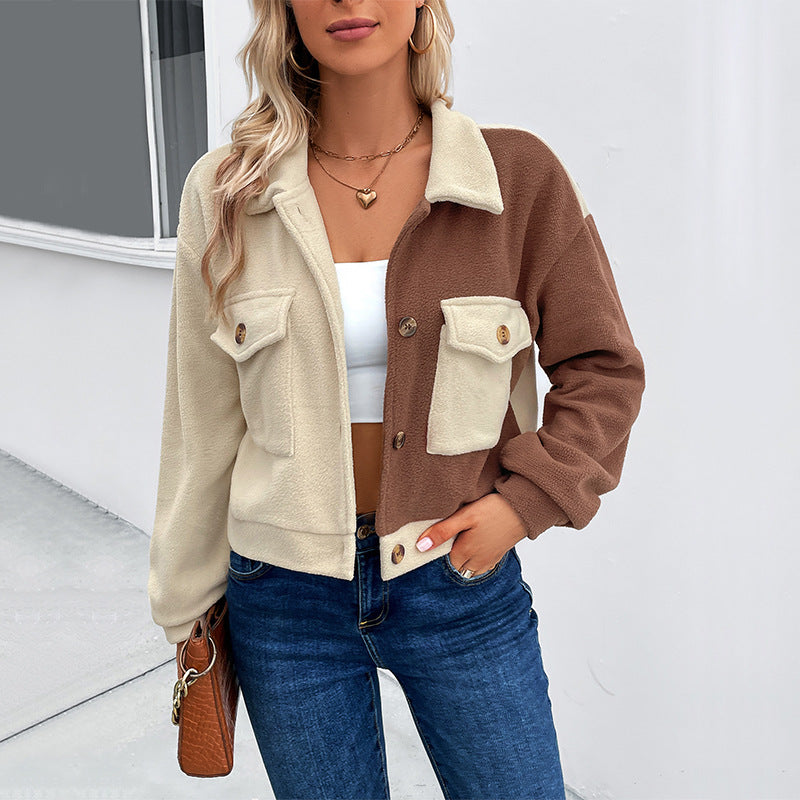 Damen Fleecejacke mit Taschen und modischem Schnitt Drune