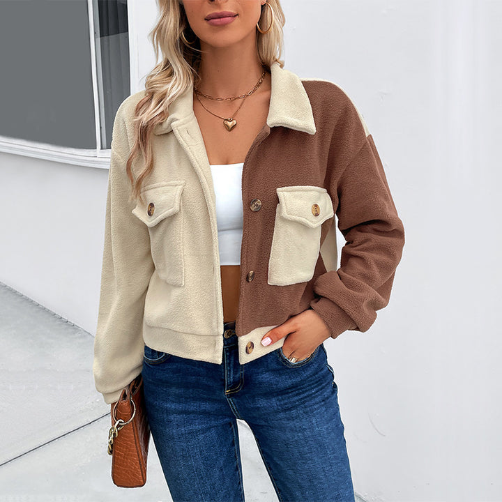 Damen Fleecejacke mit Taschen und modischem Schnitt Drune