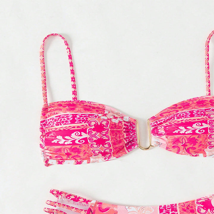 Damen Zweiteiliges Bikini-Set mit verstellbaren Trägern und aufregendem Design Drune