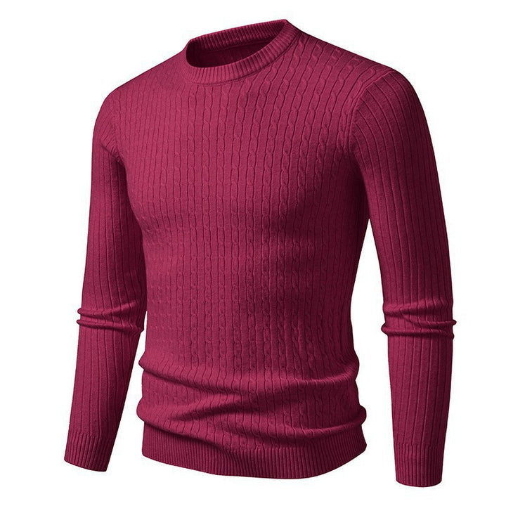 Herren modischer Strickpullover mit strukturiertem Zopfdesign Drune