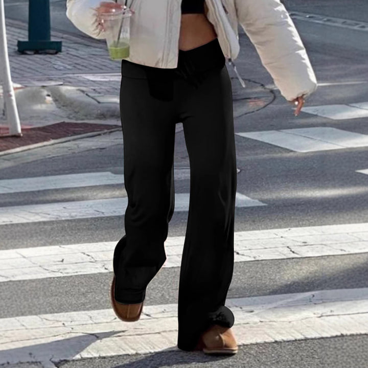 Damen weite Freizeit-Hose mit verstellbarem Bund und komfortablem Schnitt Drune