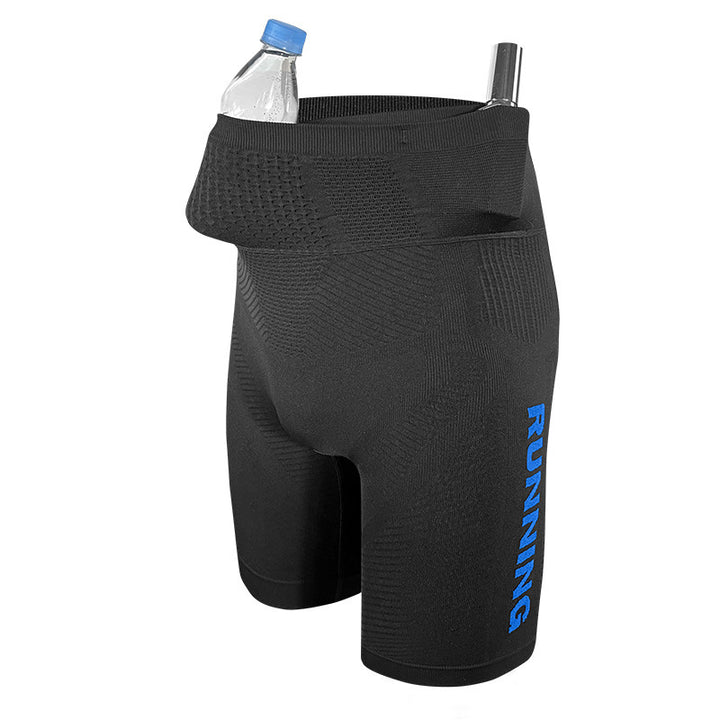 Damen Lauf-Kompressionsshorts mit integriertem Flaschenhalter und atmungsaktiver Struktur Drune