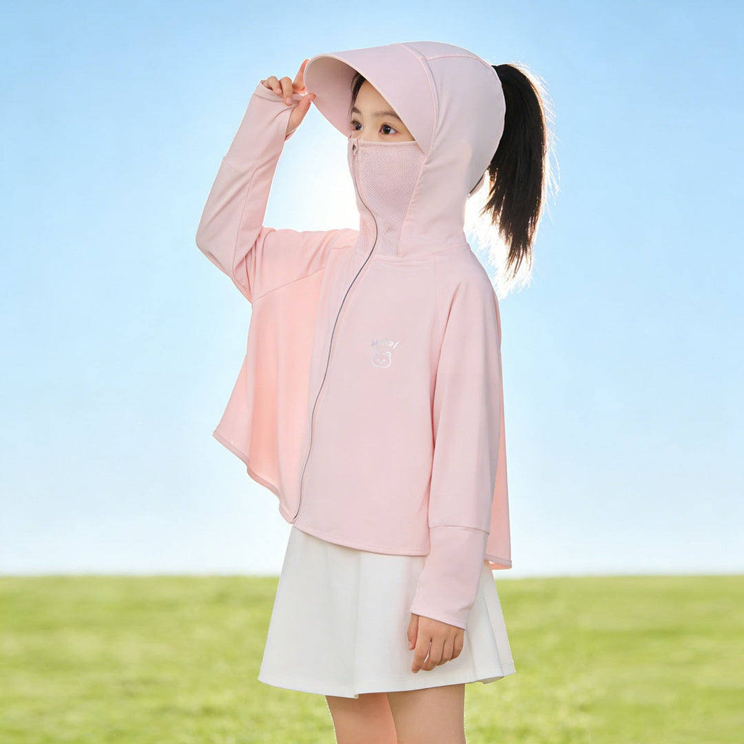 Mädchen multifunktionale Sonnenjacke mit Kapuze Drune