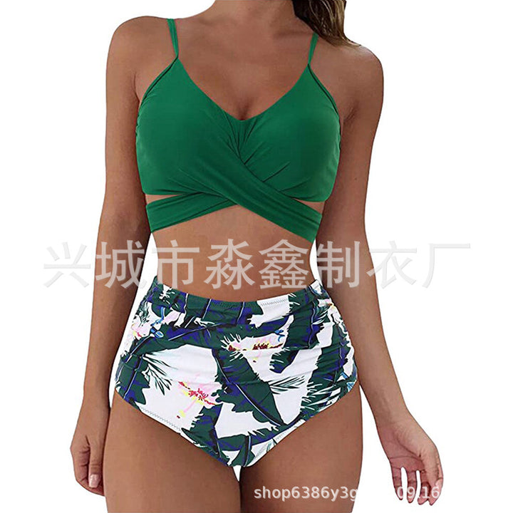 Damen Crop-Top Bikini-Set mit geflochtenem Design Drune