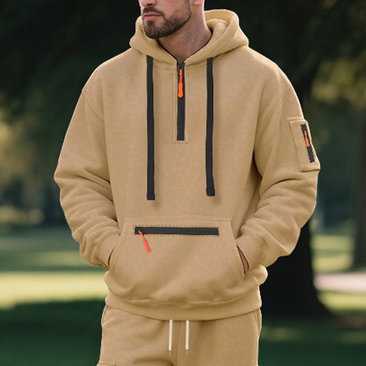 Herren sportlicher Hoodie mit praktischen Taschen und modischem Reißverschluss Drune