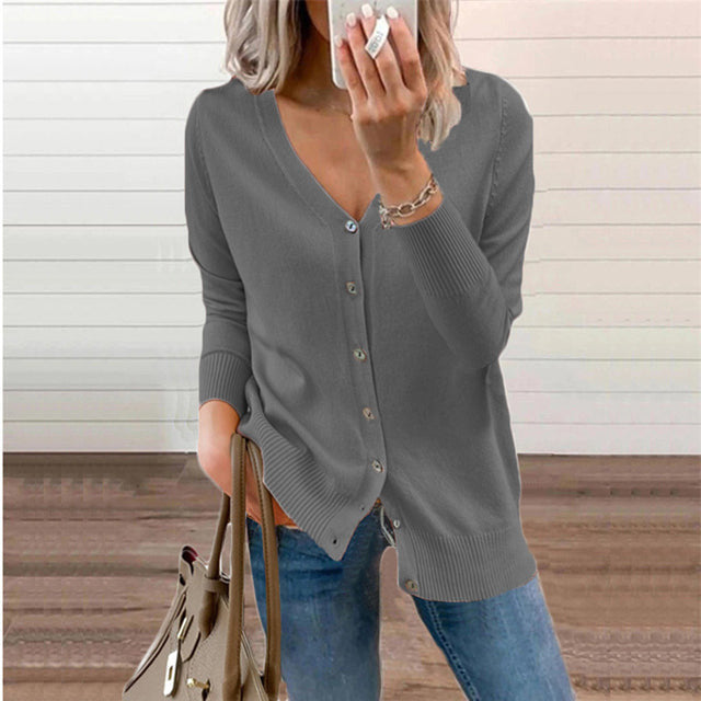 Drune | Cardigan mit Einfacher Verarbeitung Schlanke Silhouette Zeitlos und Elegant