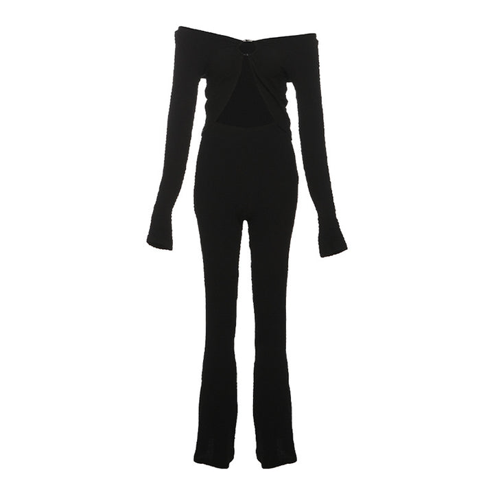Damen Zweiteiler mit frischem Cut-Out Design und langärmeliger Bluse Drune