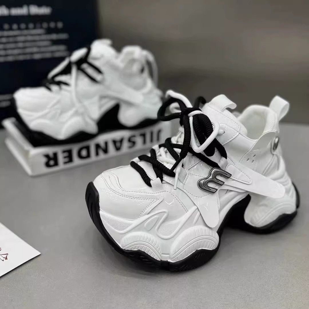 Damen Trendige Chunky Sneakers mit atmungsaktiver Mesh-Oberfläche und innovativer Dämpfung Drune