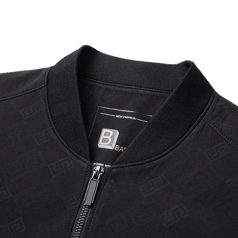 Herren Sportliche Blousonjacke mit feinem Strukturdesign und elastischen Bündchen Drune