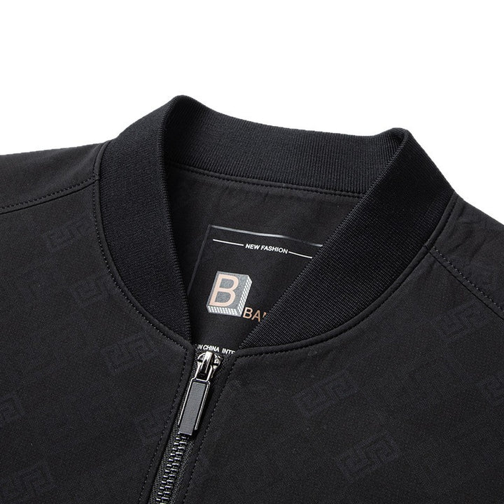 Herren Sportliche Blousonjacke mit feinem Strukturdesign und elastischen Bündchen Drune