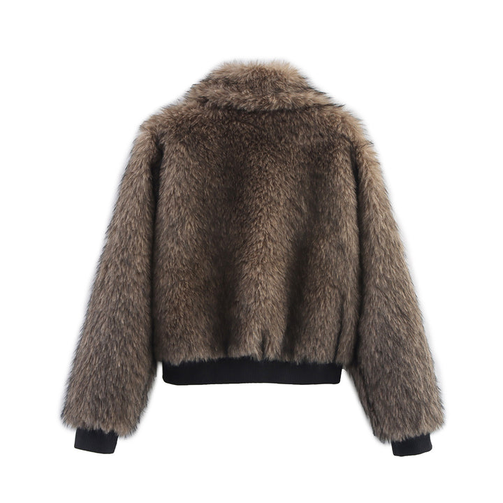 Damen elegante Kunstfelljacke Drune