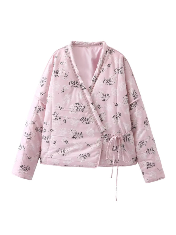 Damen gesteppte Weste im eleganten Blumenprint-Design Drune