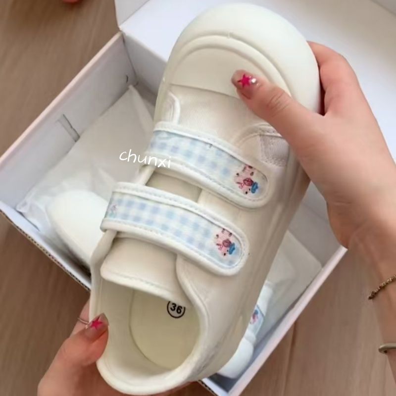 Damen Sneaker mit praktischem Klettverschluss und floralem Design Drune