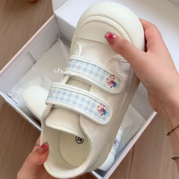 Damen Sneaker mit praktischem Klettverschluss und floralem Design Drune