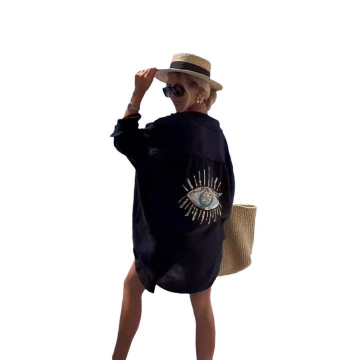 Damen lässige Strandbluse Drune