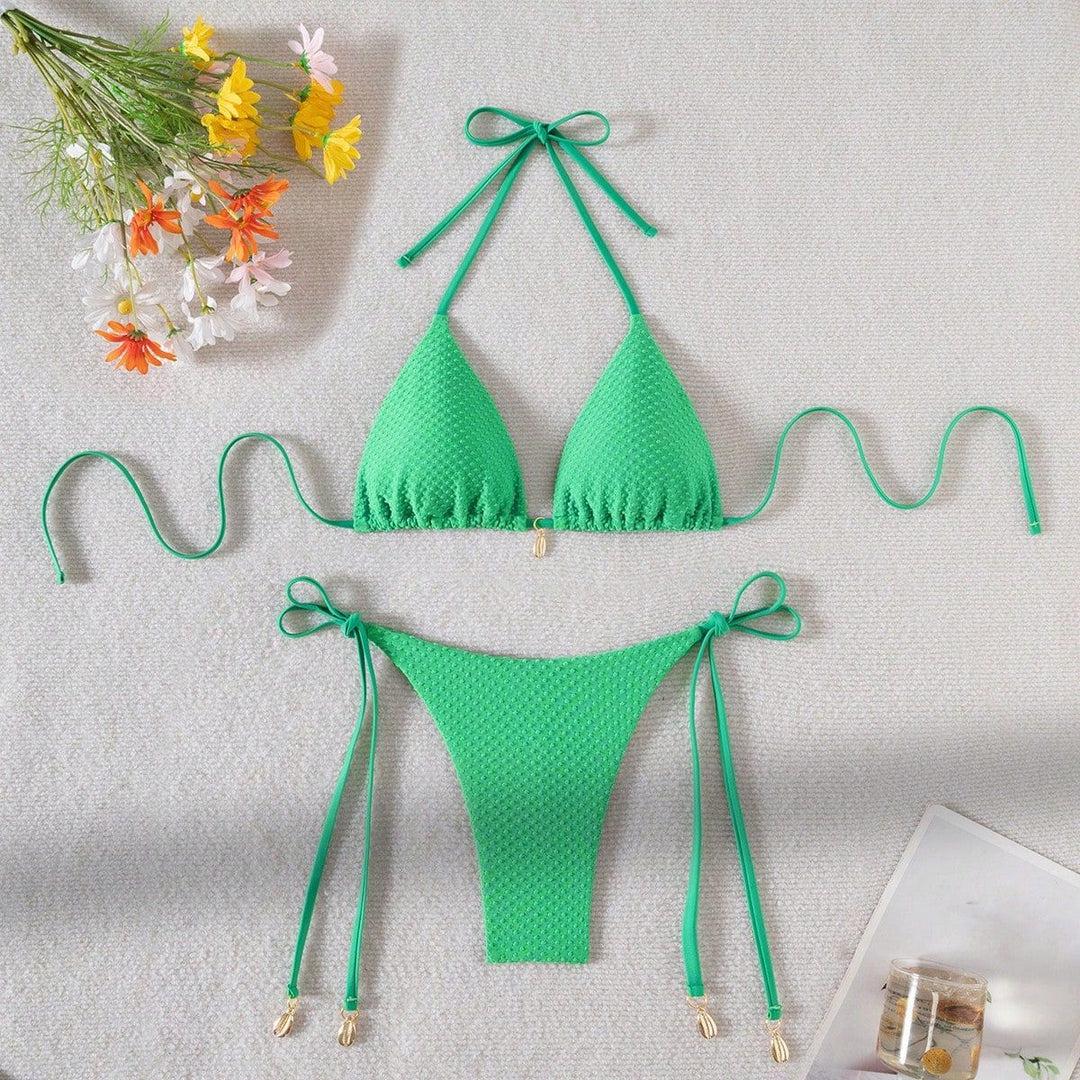 Damen Bikini mit strukturierter Oberfläche Drune
