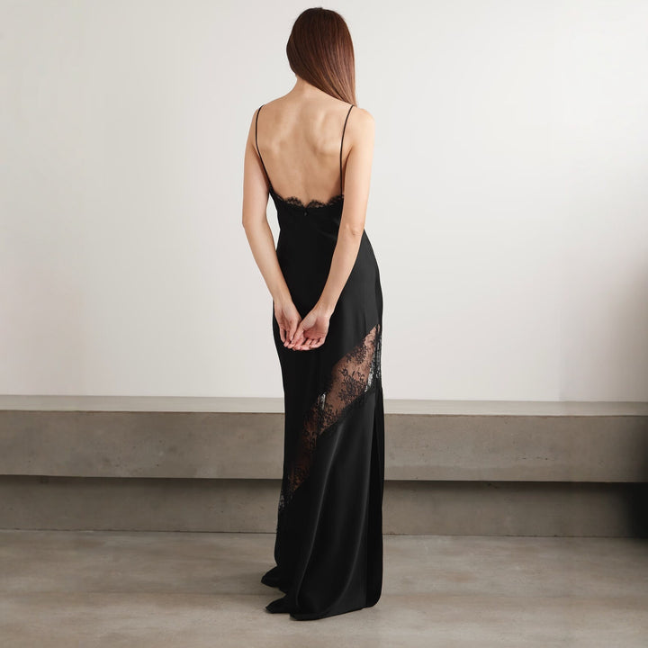Damen Elegantes Abendkleid mit raffiniertem Spitzenbesatz Drune
