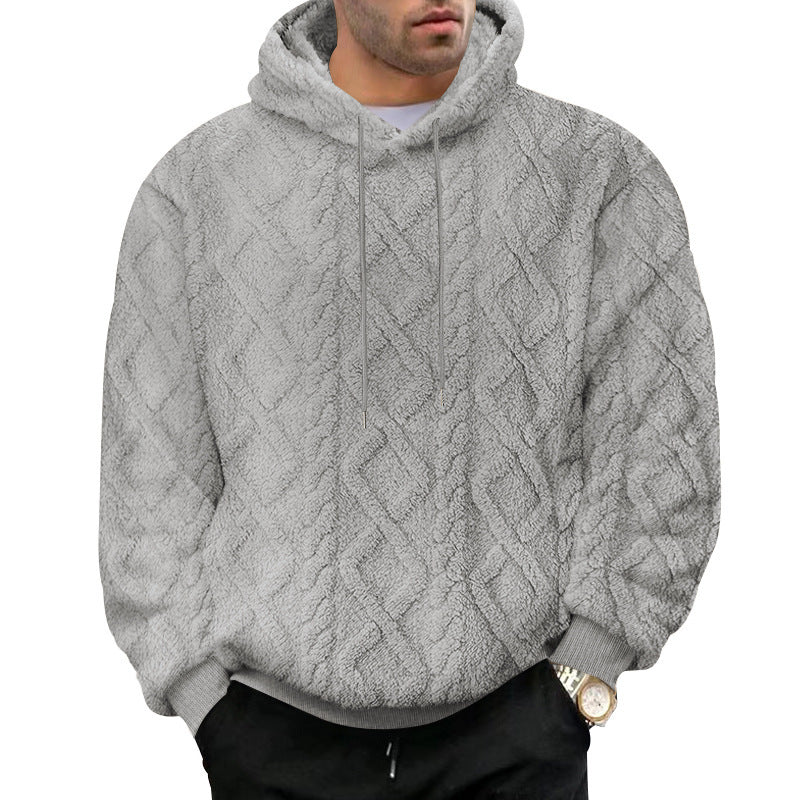 Herren Hoodiekapuzenpullover aus kuscheligem Material mit Struktur Drune