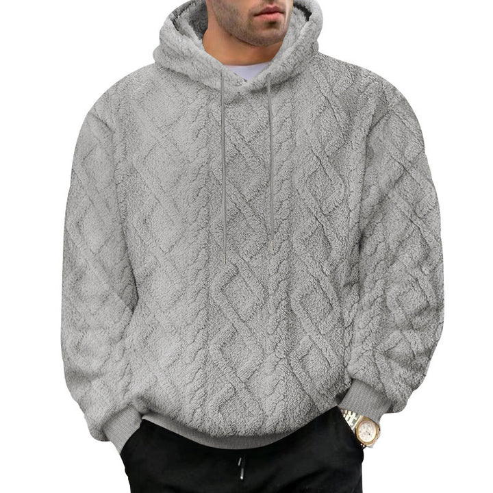 Herren Hoodiekapuzenpullover aus kuscheligem Material mit Struktur Drune