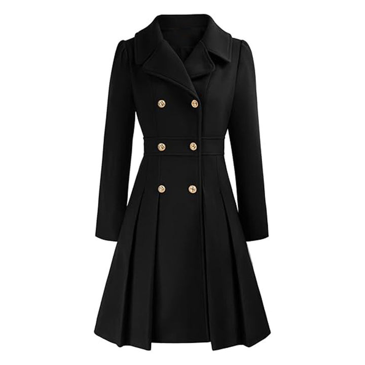 Damen Eleganter Trenchcoat mit tailliertem Schnitt und Plissee-Detail Drune