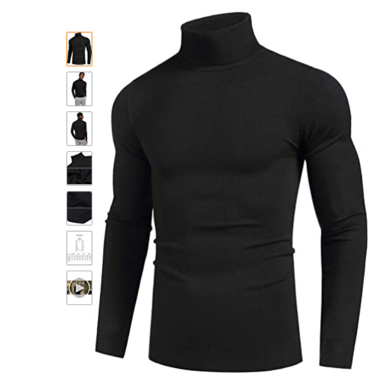 Herren hochabschließender Rollkragenpullover Drune