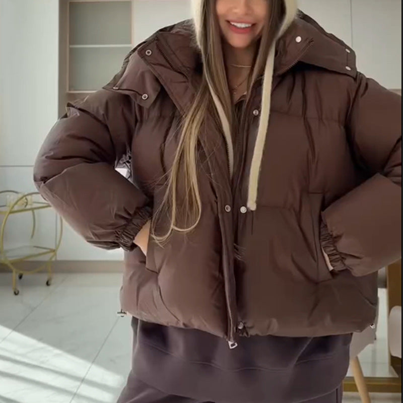 Damen wärmedämmende Steppjacke mit Kapuze Drune