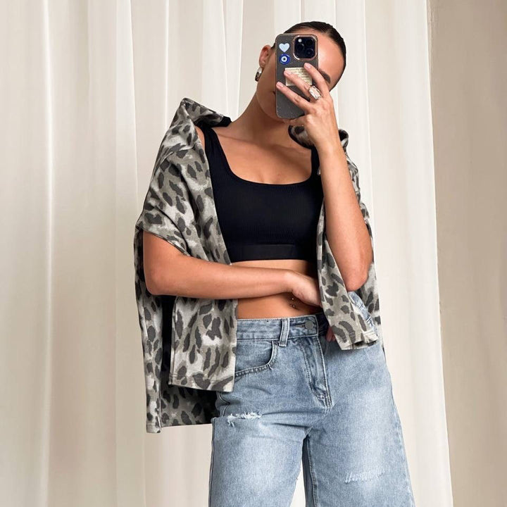 Damen lässiger Sweatshirt mit aufregendem Tiermotiv Drune