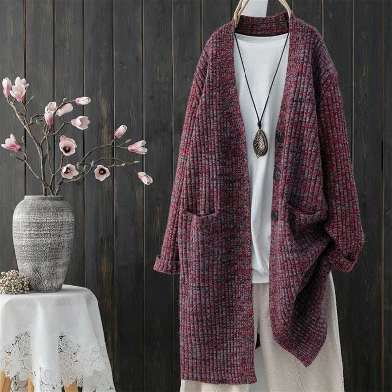 Damen kuschelige Strickjacke mit praktischen Taschen und modischem Schnitt Drune