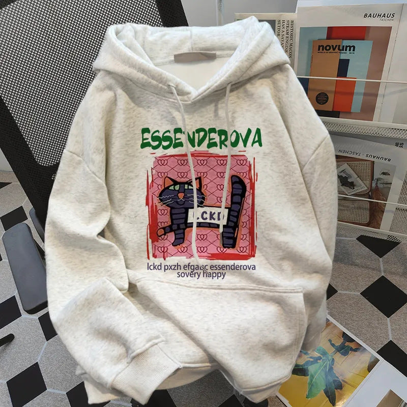 Damen Trendiger Kapuzenpullover Drune