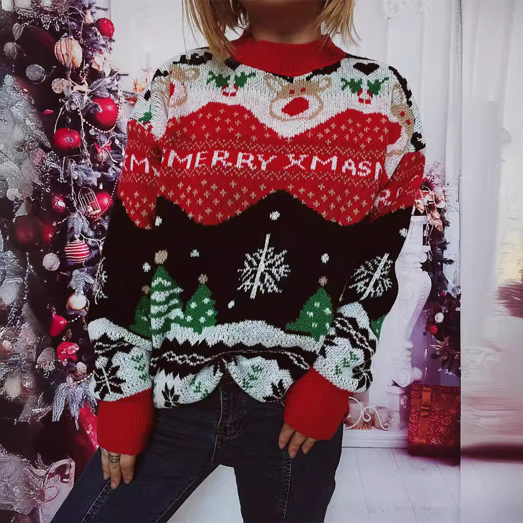 Damen Weihnachts-Pullover mit festlichem Design und gemütlichem Schnitt Drune