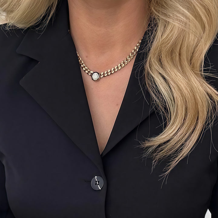 Damen Modische Blazerjacke mit kurzen Ärmeln Drune