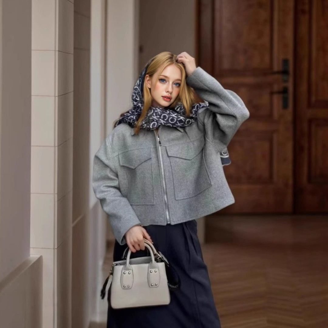 Damen lässige Übergangsjacke mit aufgesetzten Taschen Drune