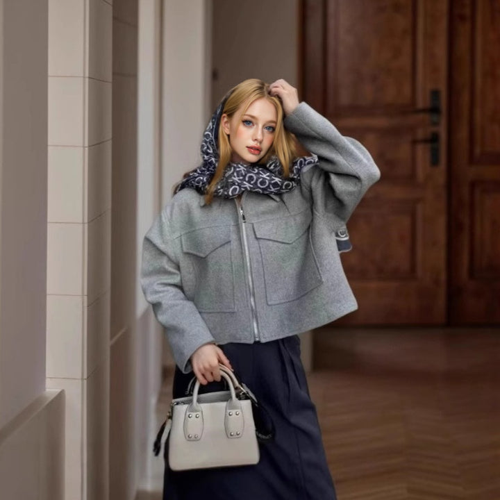 Damen lässige Übergangsjacke mit aufgesetzten Taschen Drune